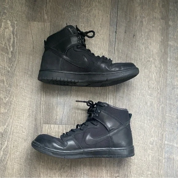RARE Nike SB Zoom Dunk High Pro BOTA Black (Size 8) - Picture 2 of 7